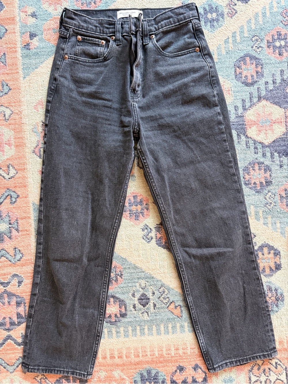 Abercrombie & Fitch The Ankle Straight High Rise Jeans